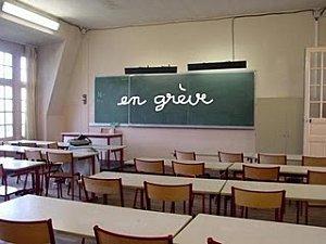 France en greve classroom
