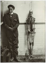 man with skeleton