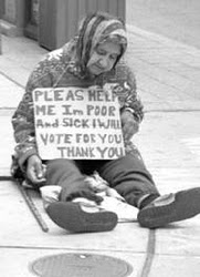 woman offering to vote for you