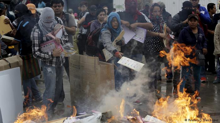 ballot boxes burn