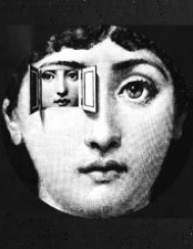 womans face w door for eye